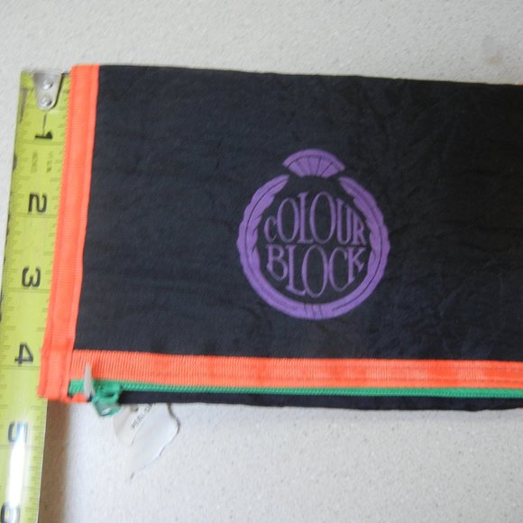 Vintage 1980's NWT Nylon Tri Fold Hook & Loop Wallet Pockets Key Ring CC ID Slot - Picture 5 of 12